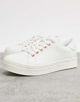 white rose gold trainers