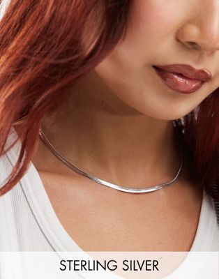 Accessorize classic chain necklace in sterling silver