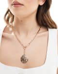 [Accessorize] Accessorize coin large chain necklace in gold No Size GOLD