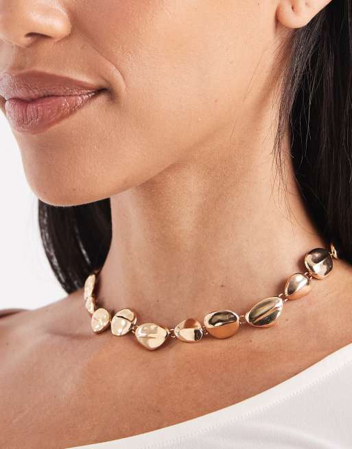 Accessorize - Collana color oro effetto metallo fuso