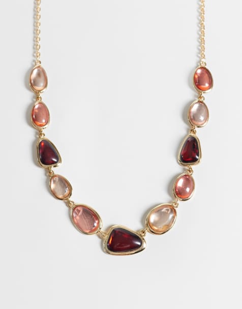 Accessorize - Collana marrone con con pietre miste - view 1