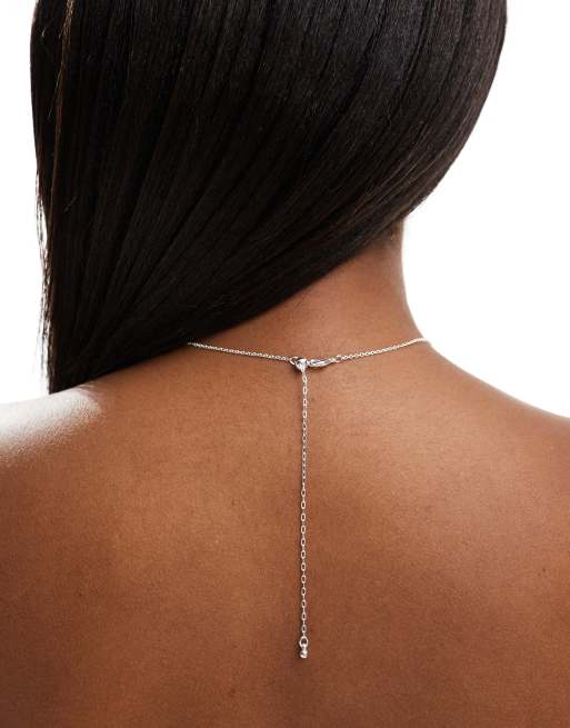 Collier Argent Massif – Modèle 3 Fleurs – Chaîne Avec Pendentif Fleuri – État Occasion, Porté Mais Charmant