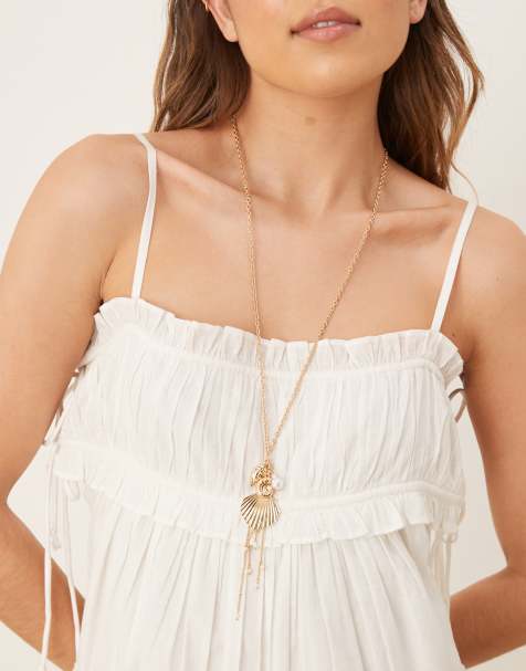 Accessorize - Collier avec pendentifs océan - Doré - view 1