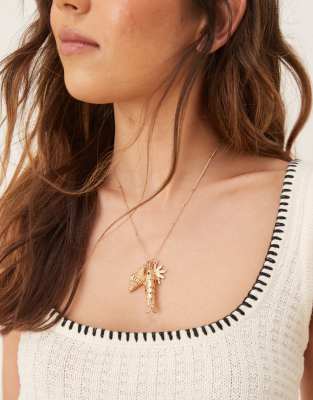 Accessorize - Collier avec pendentifs poissons - Doré