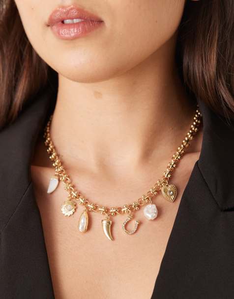 Accessorize - Collier avec pendentifs style western - Doré - view 1