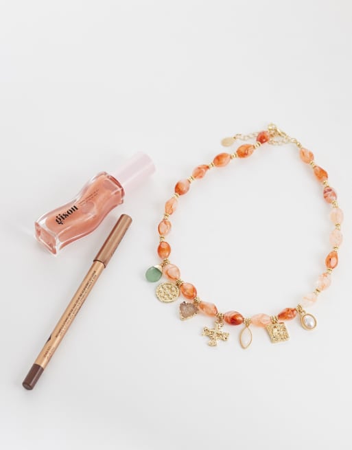 Accessorize - Collier de perles à breloques - Rose, 2 de 4