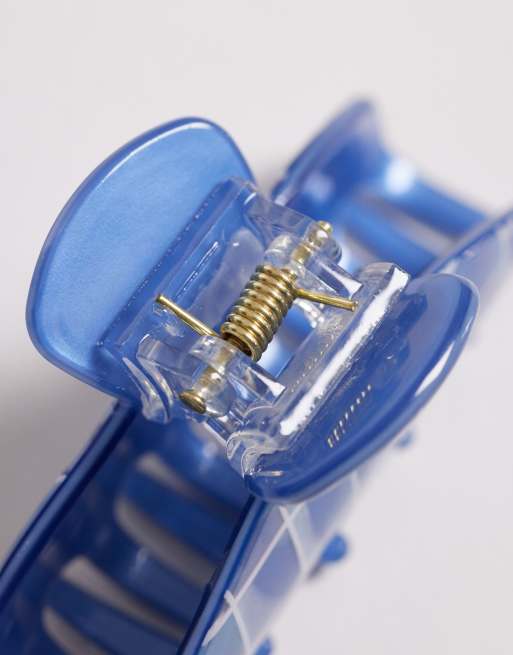 Accessorize - Confezione da 2 fermagli per capelli in resina blu riviera, 3 di 3