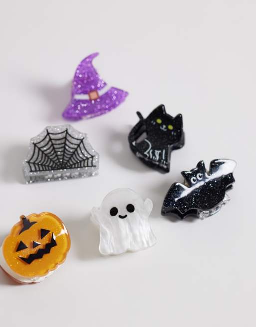 Accessorize confezione da 6 mini fermagli a pinza multicolore per Halloween, 3 di 3
