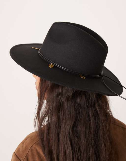 Accessorize – Cowboyhut in Schwarz mit Verzierung, 3 von 3