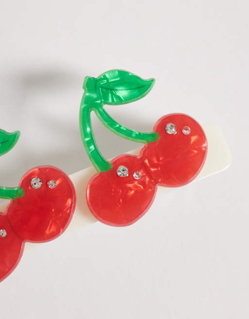 Accessorize - Cremehvidt hårspænde med 3D-kirsebærdesign, 3 af 3