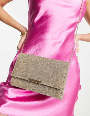 Accessorize Cross Body Bag In Gold Metallic Shimmer