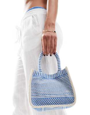  Accessorize crossbody bag in blue pattern