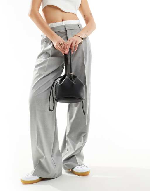 Black crossbody bucket bag sale