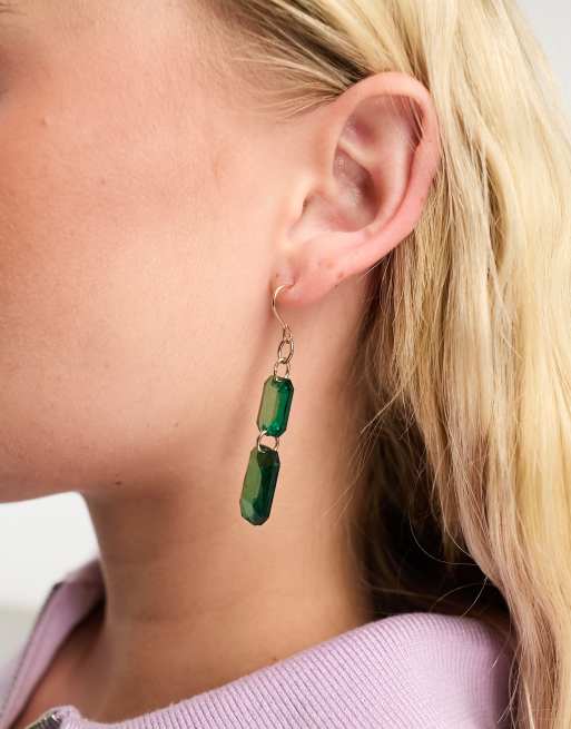 Accessorize shop green earrings