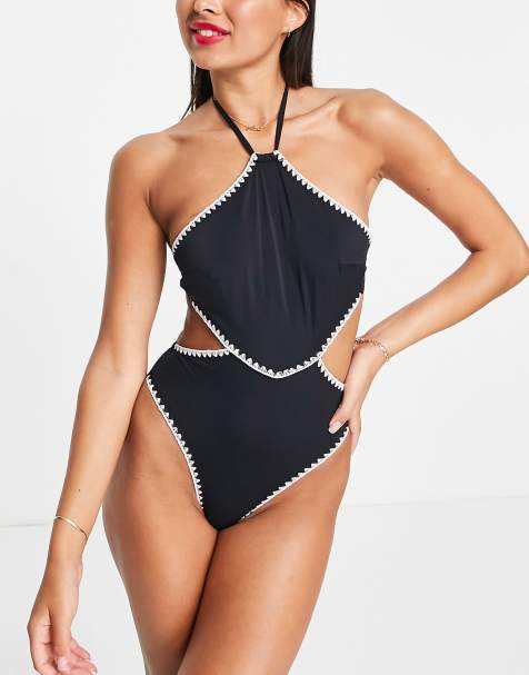 THE CUTOUT ONE PIECE - BLACK MESH – All Things Golden