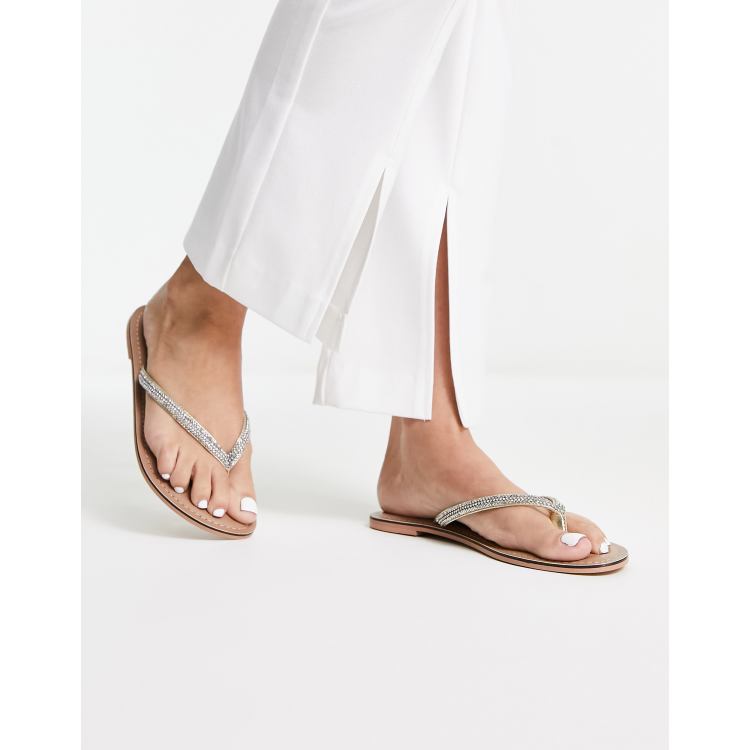 Accessorize daniella beaded sandal in gold ASOS