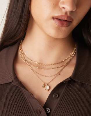 Accessorize Delicate Layered Necklace In Gold