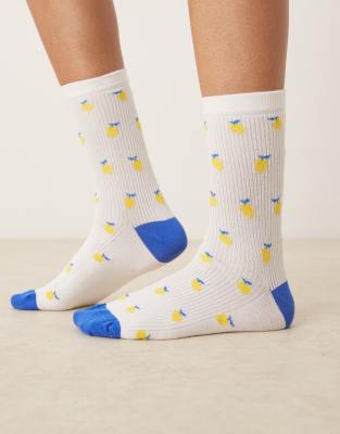 Accessorize Ditsy Lemon Socks