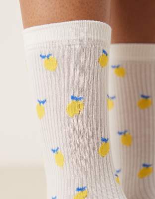 Accessorize Ditsy Lemon Socks