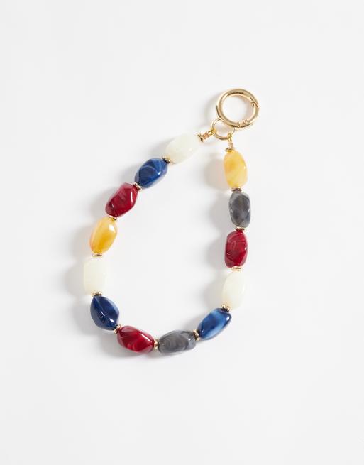 Accessorize - Dragonne de téléphone en perles - Multicolore foncé