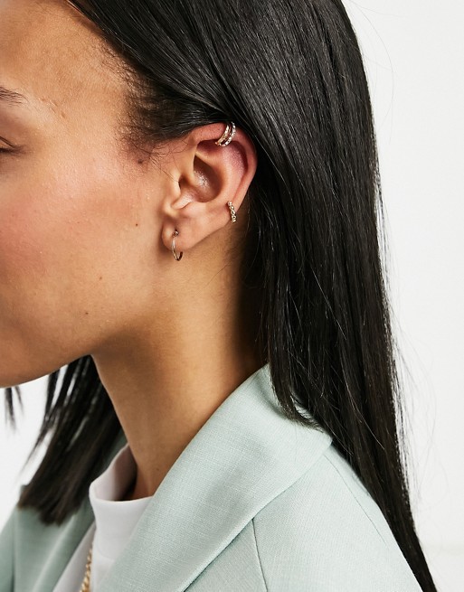 Accessorize ear cuff set in gold