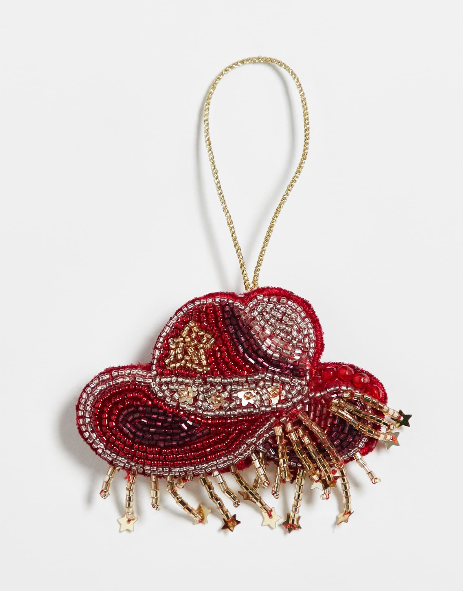 Дополните украшенную аксессуарами ковбойскую шляпу рождественским орнаментом из нескольких цветов