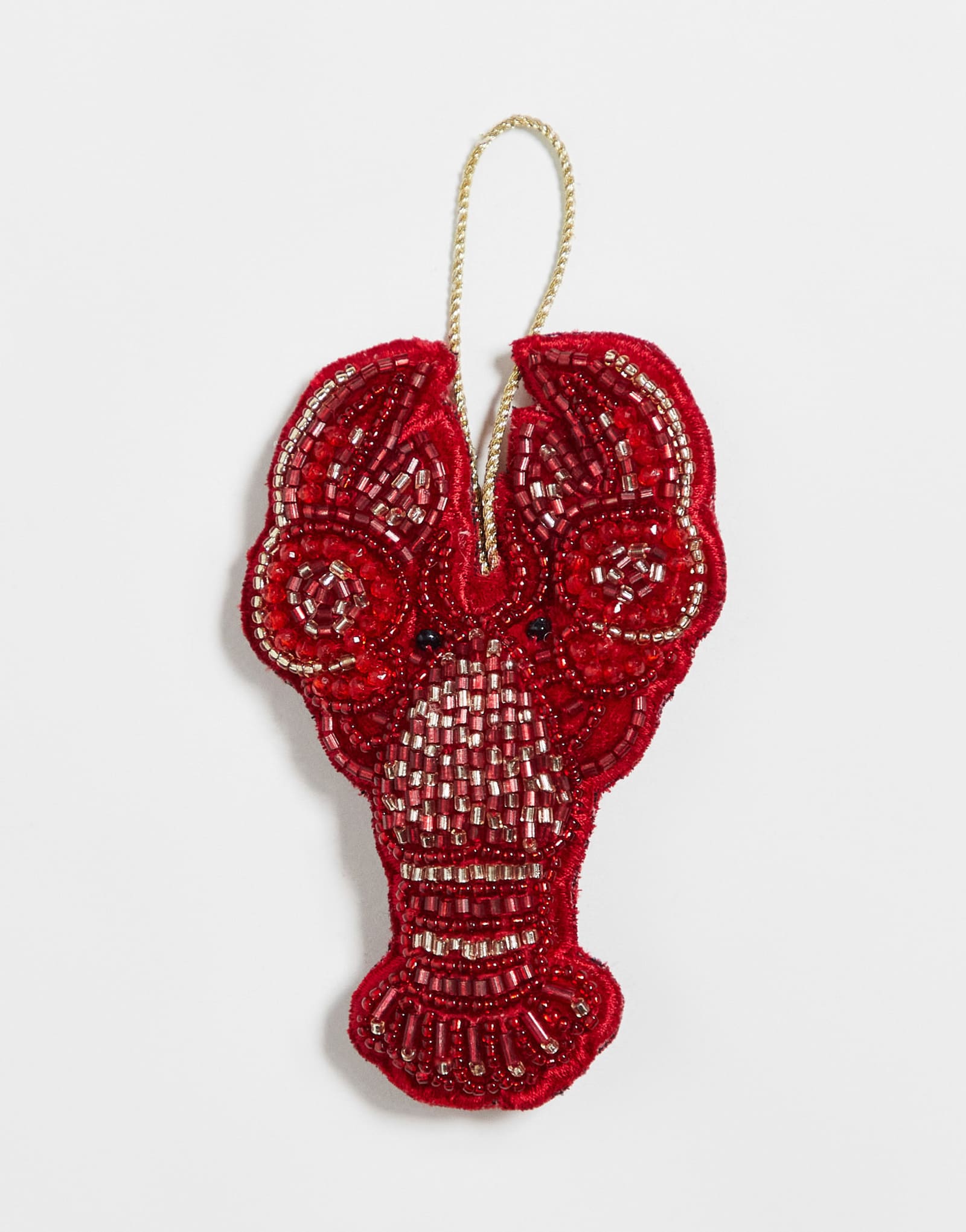 Дополните аксессуарами рождественское украшение из лобстера красного цвета