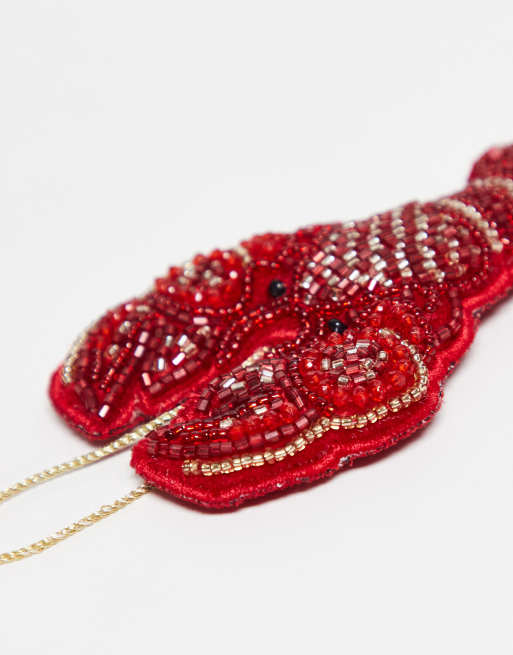 Accessorize embellished lobster christmas ornament in red, 2 of 3