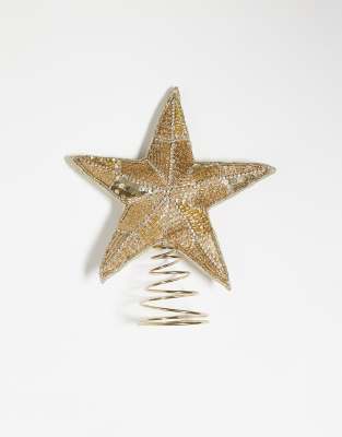 Accessorize Accessorize embellished star christmas tree topper in gold