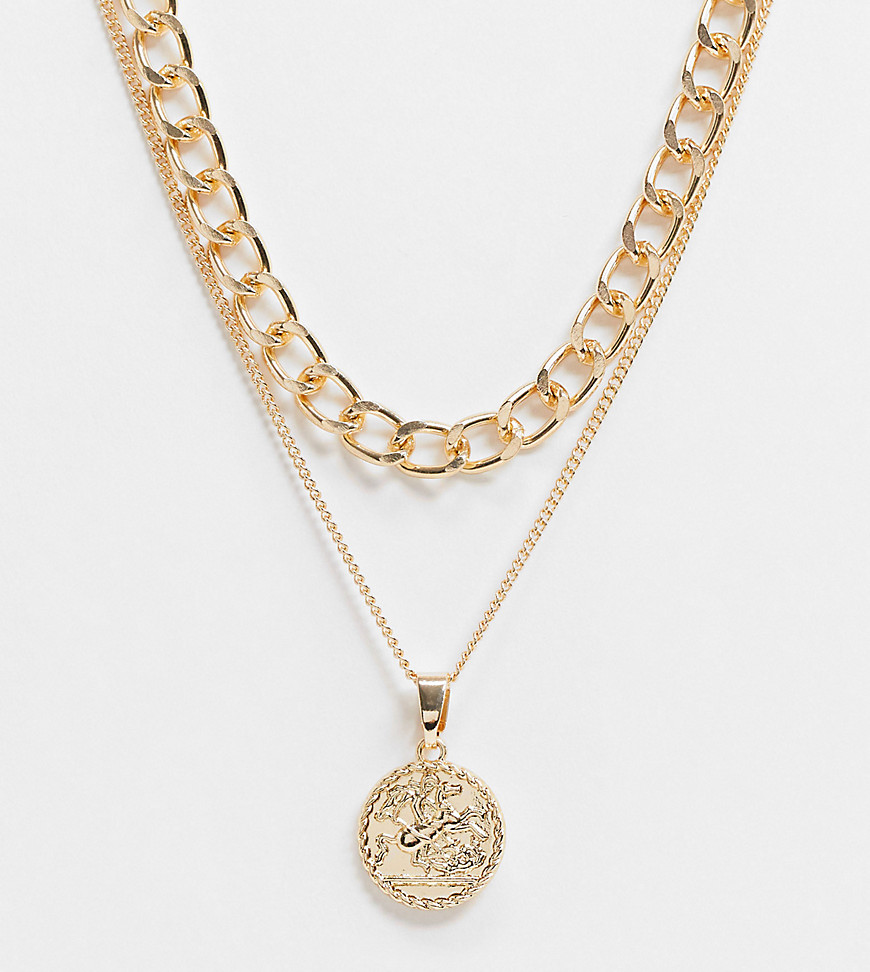 Accessorize Exclusive chain and pendant necklace multi-pack in gold