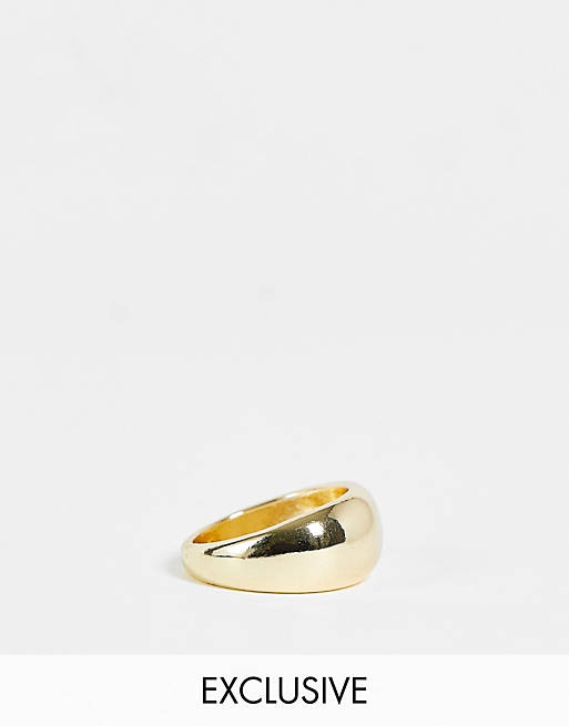 Accessorize Exclusive chunky dome ring in gold