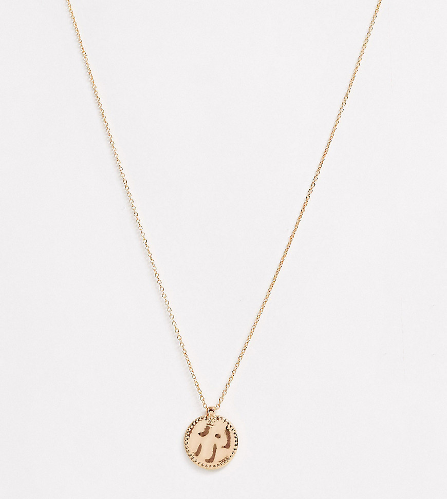 Accessorize exclusive disc pendant necklace in gold