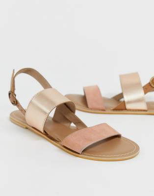 rose gold summer sandals