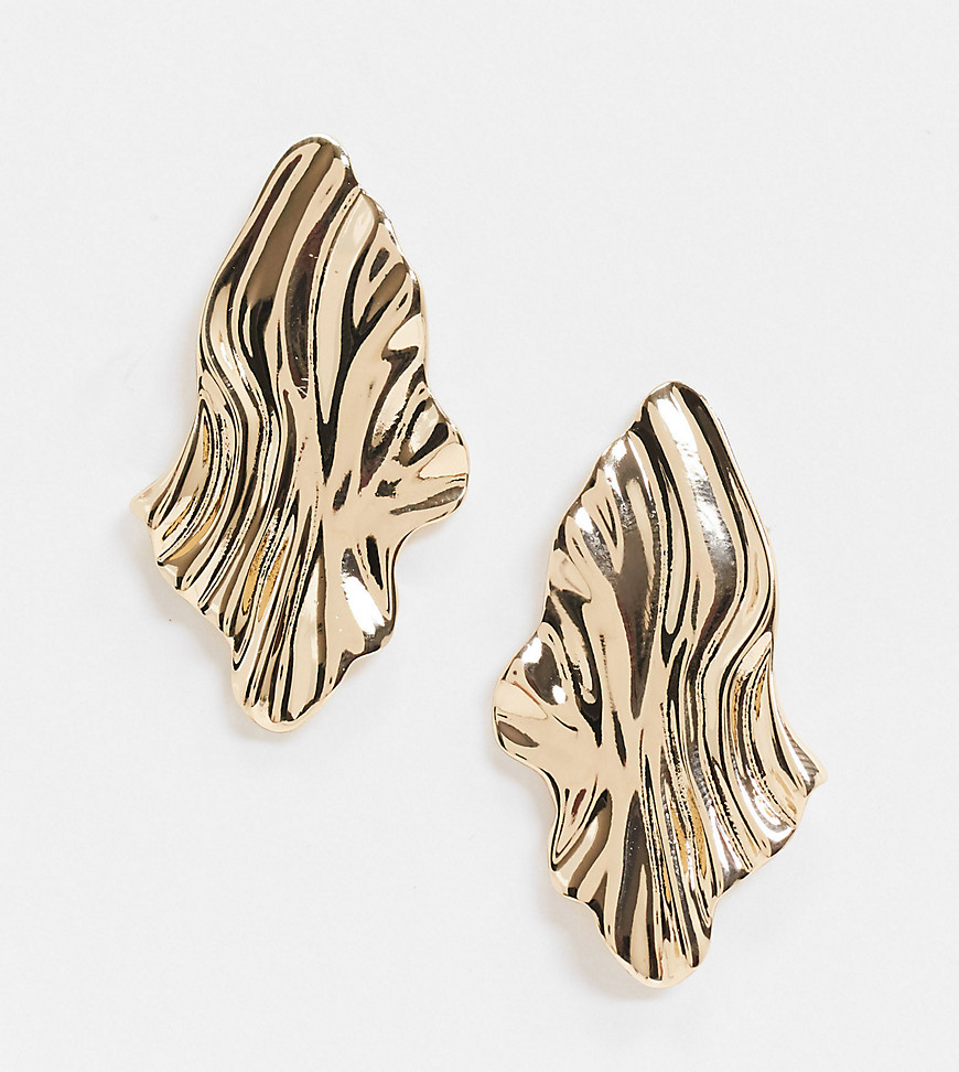 Accessorize Exclusive sculptural metal stud earring in gold