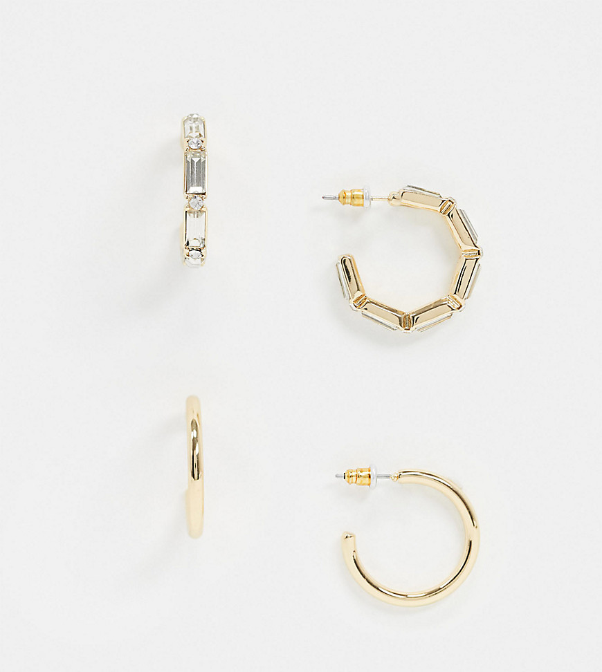 Accessorize Exclusive tube earrings multipack in gold