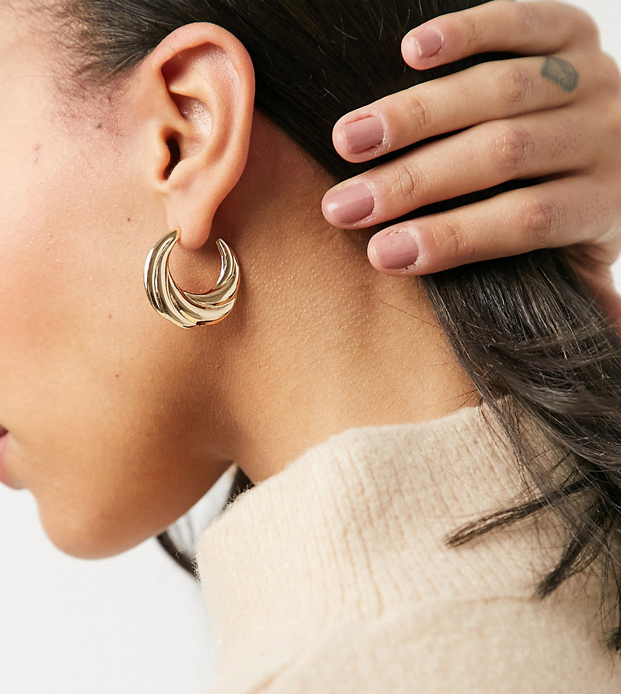 Accessorize Exclusive Twist Hoop Earrings In Gold-multi