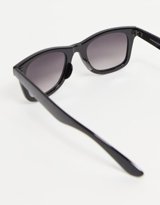 Accessorize – Faith – Czarne okulary przeciwsłoneczne typu flat top, 3 z 4