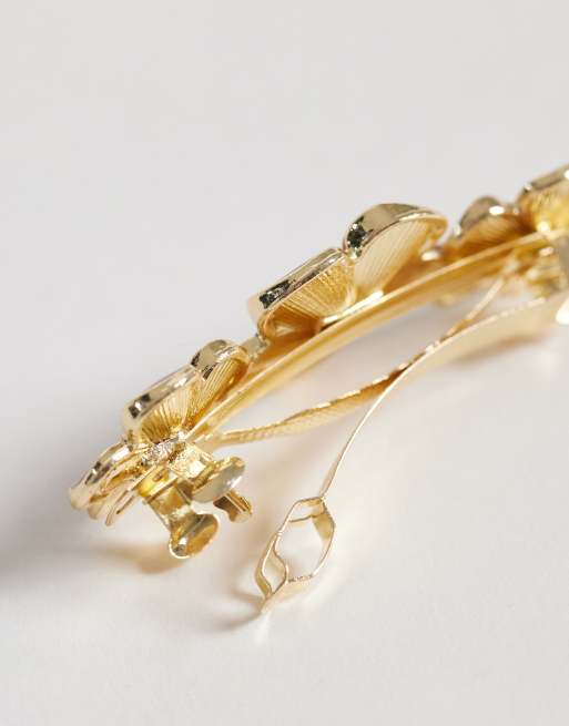 Accessorize - Fermaglio per capelli a fiori smaltati rossi, 2 di 3