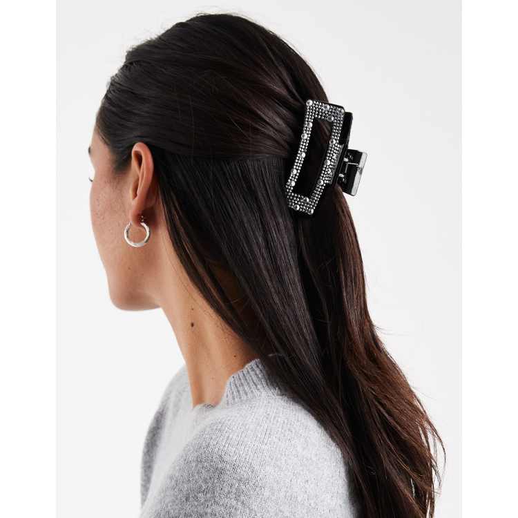 4 fermagli per capelli con strass, fermaglio per capelli, per matrimonio, con brillantini, eleganti clip a forma di foglia, per donne e ragazze