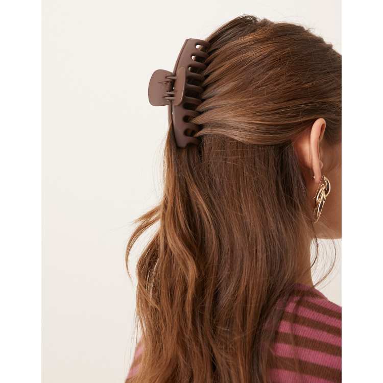 Grande Fermaglio Per Capelli A Barretta Rame Marrone, Lungo 4.5 Pollici, Accessorio Statement