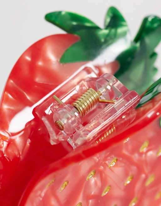 Accessorize - Fermaglio per capelli modello fragola rosso, 2 di 3