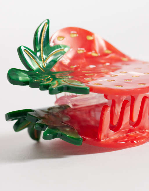 Accessorize - Fermaglio per capelli modello fragola rosso, 3 di 3