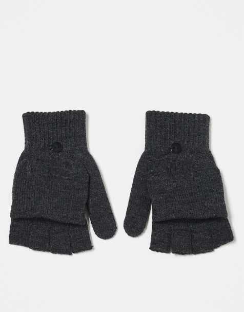 Accessorize – Fingerlose Handschuhe in Grau mit Fäustling-Klappe - view 1