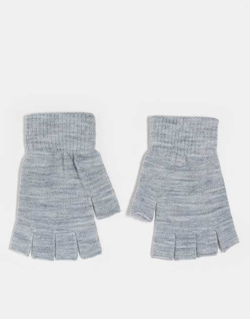 Accessorize – Fingerlose, superelastische Handschuhe in Grau
