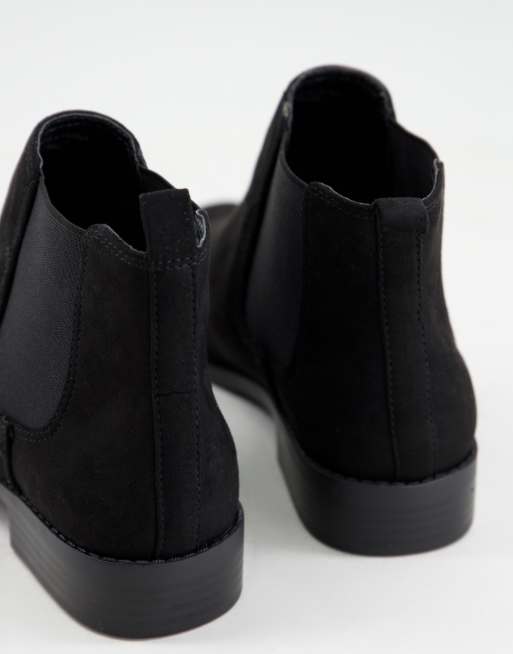 Black suede 2024 booties flat