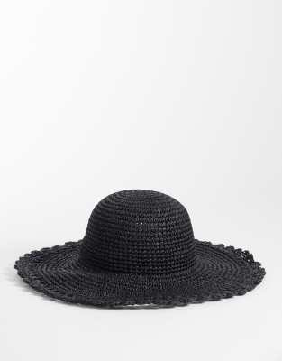 Accessorize Floppy Edge Straw Hat In Pink