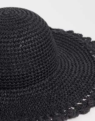 Accessorize Floppy Edge Straw Hat In Pink