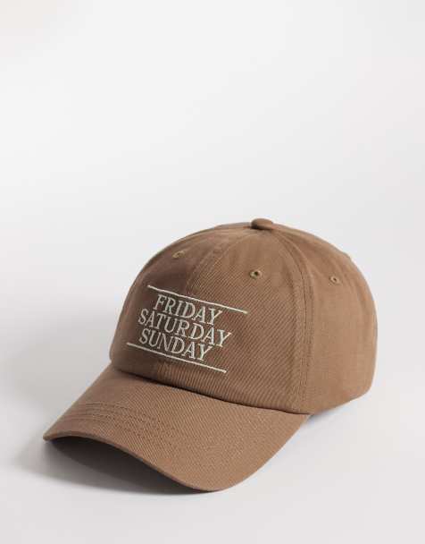Accessorize Friday Saturday Sunday cap in brown