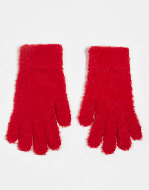 Accessorize - Gants en maille duveteuse ultra stretch - Rouge - view 1