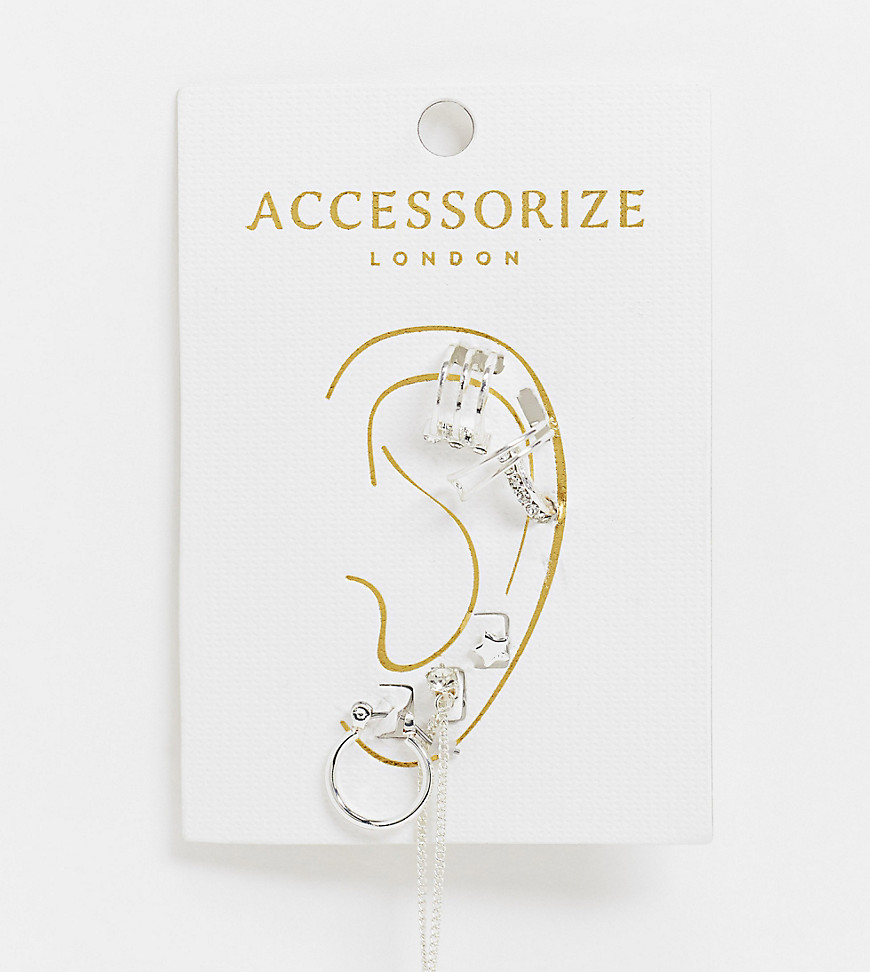Accessorize - Glamazon - Set oorcuffs in zilver